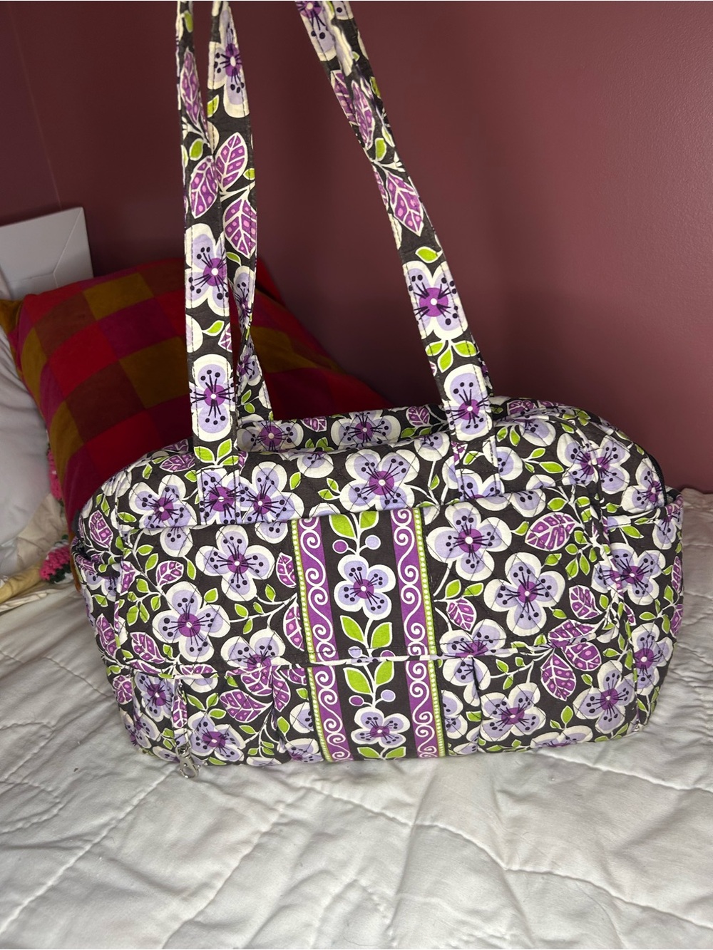 Vera Bradley Plum Point Quilted diaper bag